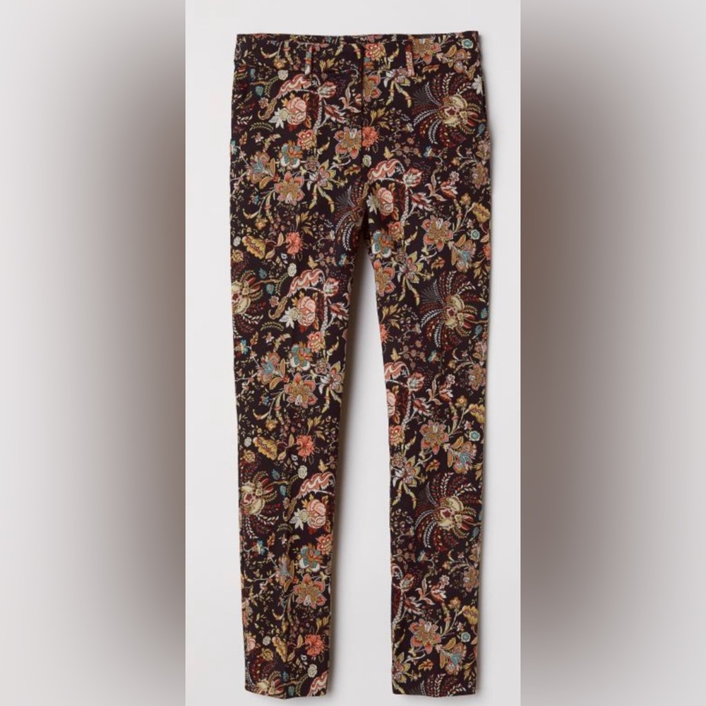 H&M Paisley Cigarette Trousers